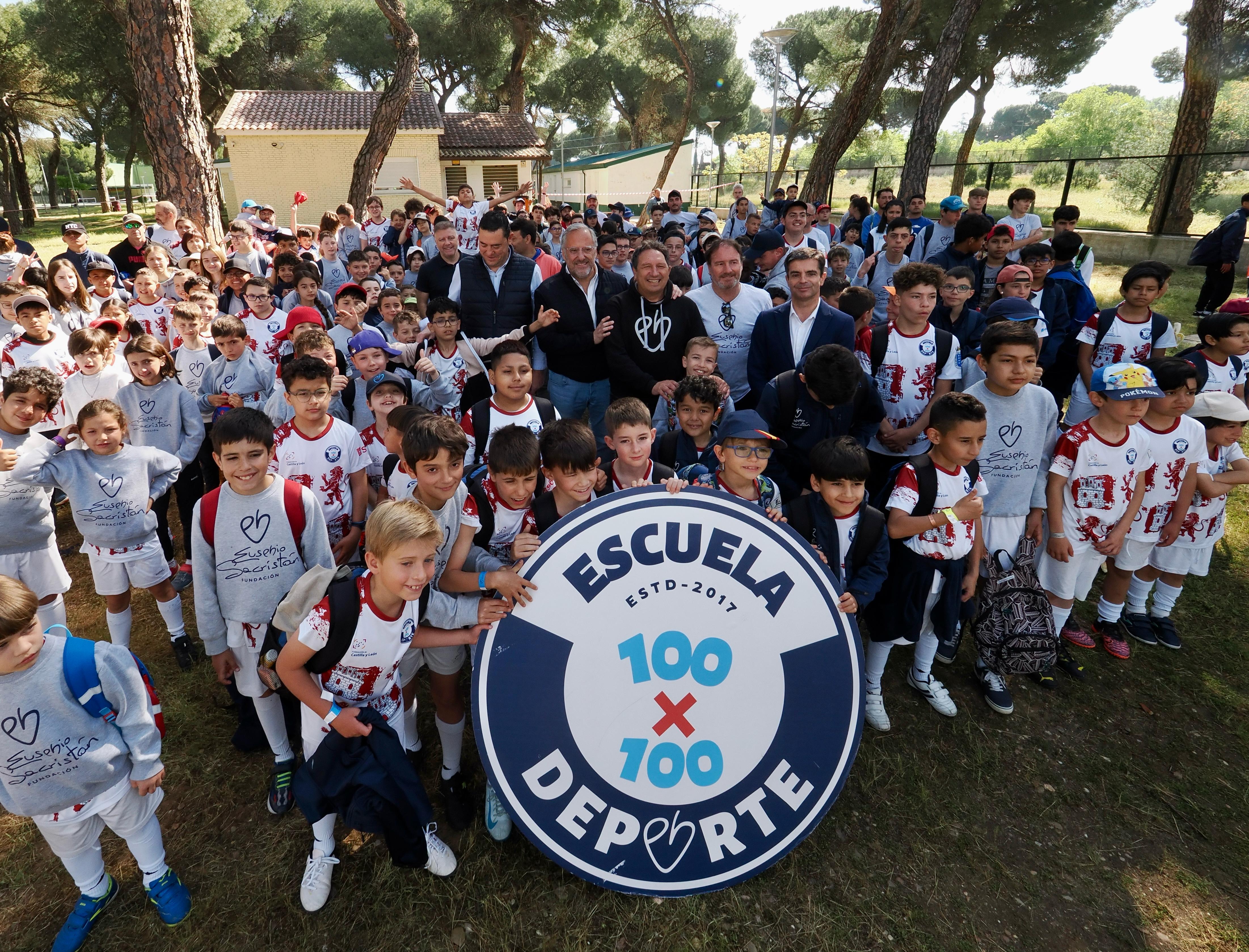 Pollán destaca el apoyo de la Fundación de Castilla y León a la Escuela 100x100 Deporte de la Fundación Eusebio Sacristán: “Ambos proyectos comparten muchos valores”