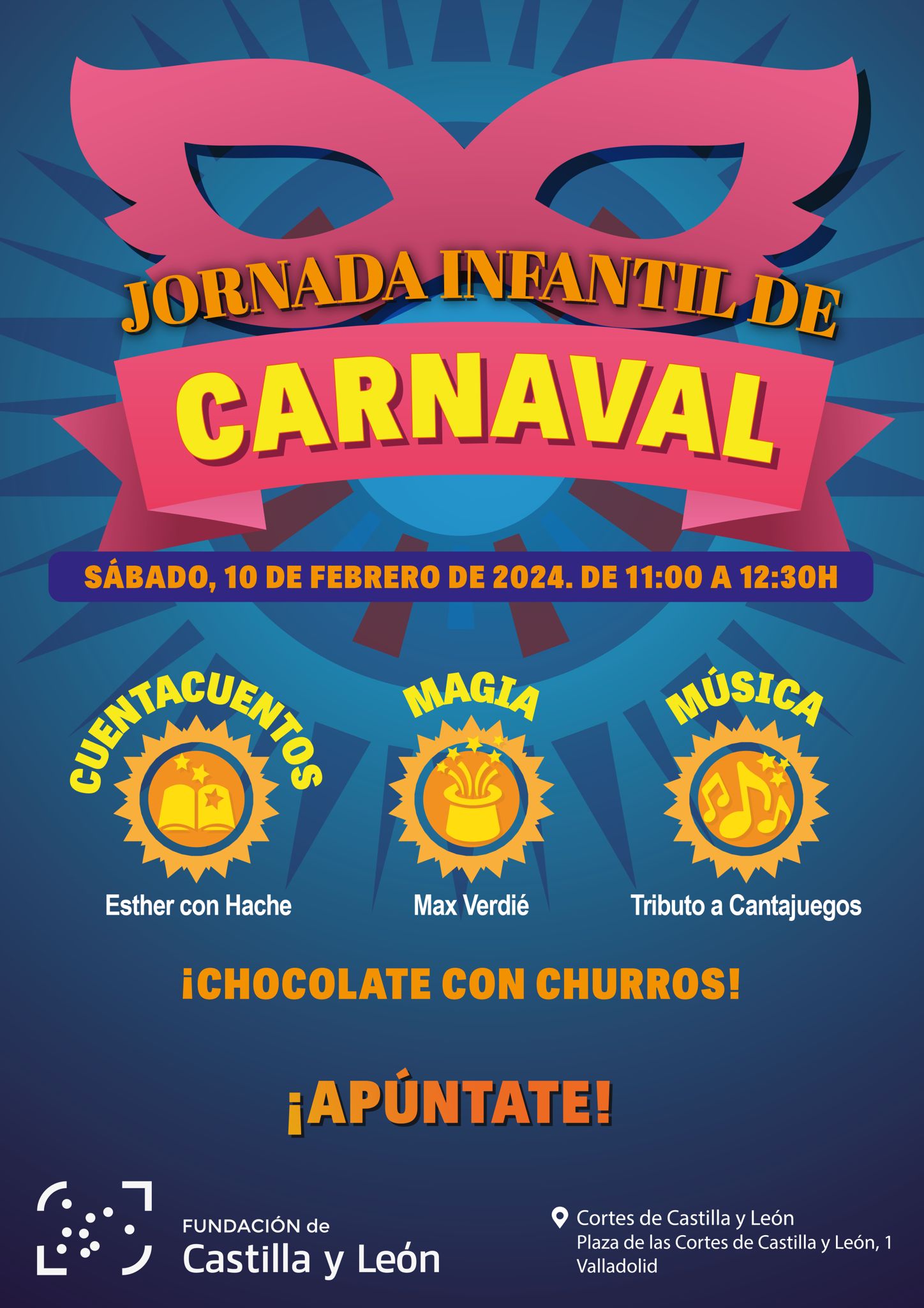 La Fundación de Castilla y León organiza una jornada de Carnaval para acercar las Cortes a los niños